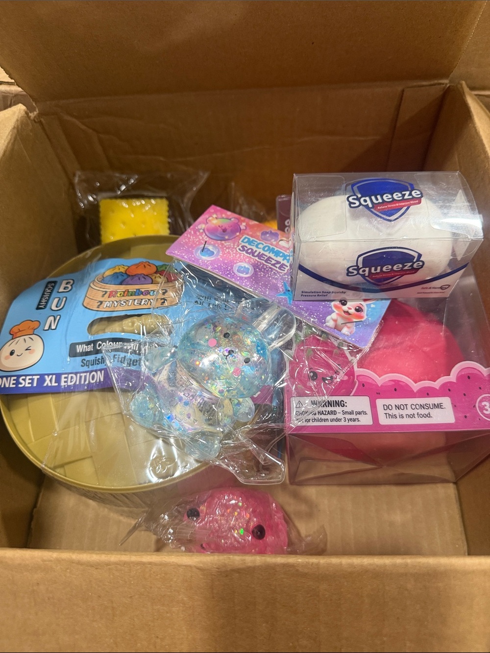 Squeeze Brand Pink & Clear Kid-Friendly Squishy Toy Pack